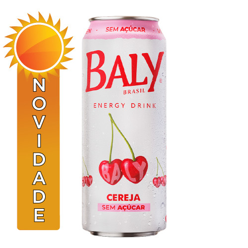ENERGÉTICO BALY SEM AÇÚCAR 473ML CEREJA - FD COM 6 UN