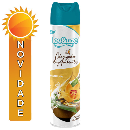 ODORIZANTE DE AMBIENTE LEV&UZE 400ML BAUNILHA - CX COM 6 UN