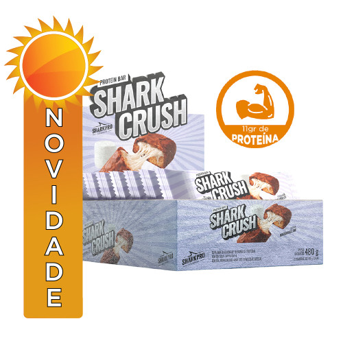 BARRA PROTEICA SHARKCRUSH SHARK PRO 40GR MARSHMALLOW - DP COM 12 UN