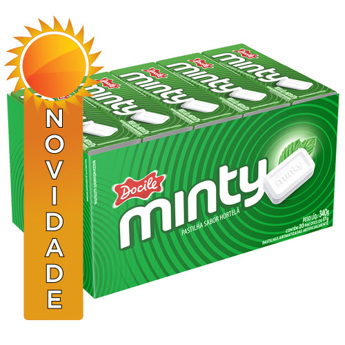 PASTILHA MINTY DOCILE 17GR HORTELÃ - DP COM 20 UN