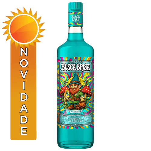 LICOR BUSCA BRISA PSICO SPIRIT RUM COGUMELOS E AGAVE 1 LITRO - CX COM 6 UN