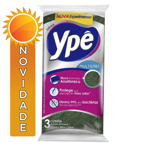 ESPONJA PARA LOUÇA YPÊ C/3UN MULTIUSO - PC COM 10 UN