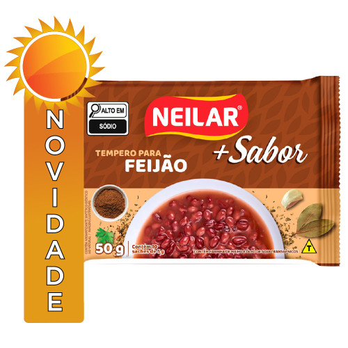 TEMPERO NEILAR MAIS SABOR 50GR FEIJÃO - CX COM 36 UN