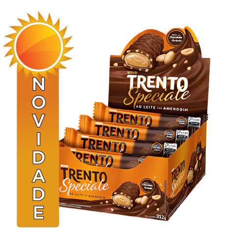 CHOCOLATE TRENTO SPECIALE AVELÃ 26GR AO LEITE COM AMENDOIM - DP COM 12 UN