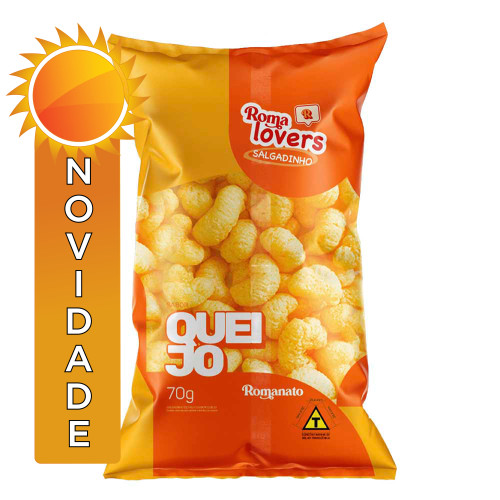SALGADINHO ROMALOVERS ROMANATO 70GR QUEIJO - CX COM 20 PC