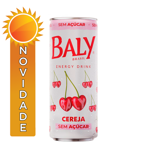ENERGÉTICO BALY LATA 250ML CEREJA SEM AÇÚCAR - FD COM 6 UN