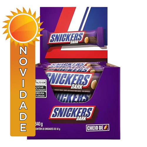 CHOCOLATE SNICKERS 42GR DARK - DP COM 20 UN