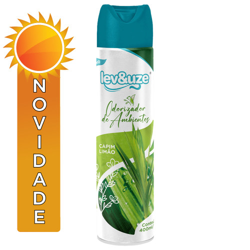 ODORIZANTE DE AMBIENTE LEV&UZE 400ML CAPIM LIMÃO - CX COM 6 UN