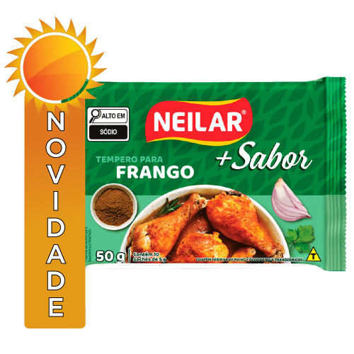 TEMPERO NEILAR MAIS SABOR 50GR FRANGO - CX COM 36 UN