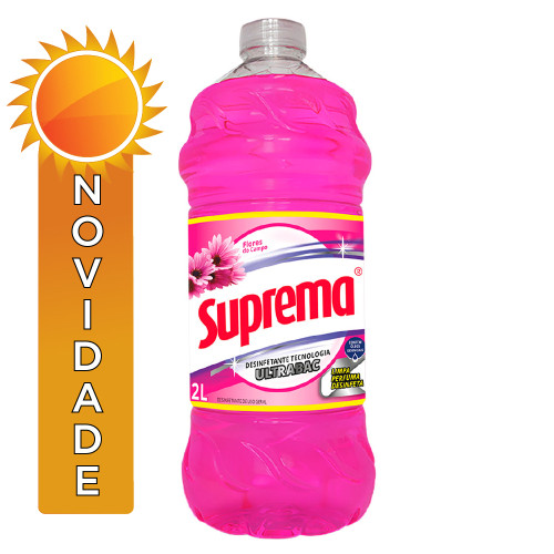 DESINFETANTE SUPREMA 2 LITROS FLORES DO CAMPO - CX COM 6 UN