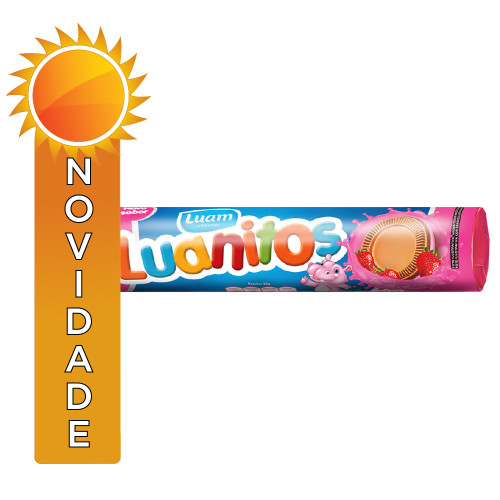 BISCOITO RECHEADO LUANITOS 110GR MORANGO - CX COM 30 UN