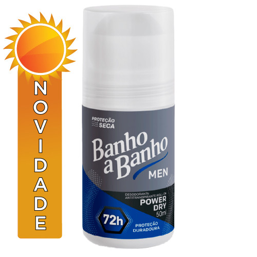 DESODORANTE ROLL ON BANHO A BANHO YPÊ 50ML POWER DRY - CX COM 24 UN