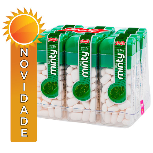 MINI MINTY DOCILE 14GR HORTELÃ - DP COM 12 UN