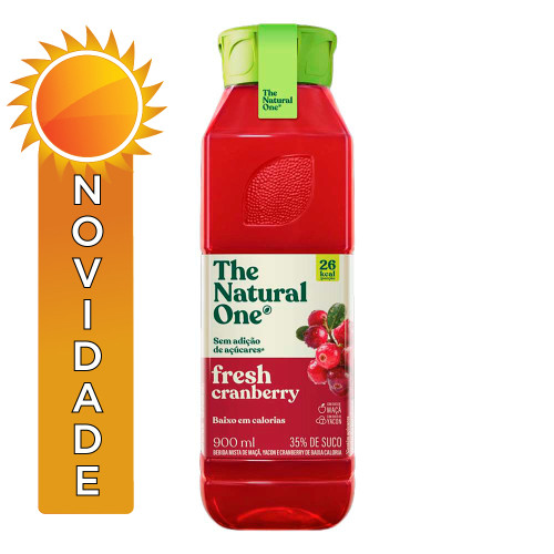 SUCO FRESH NATURAL ONE 900ML CRANBERRY - FD COM 6 UN