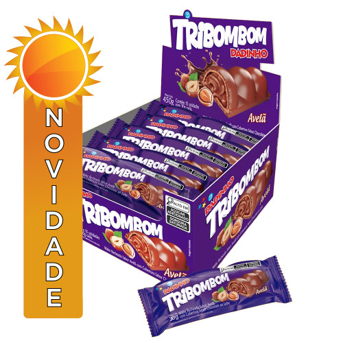 CHOCOLATE DADINHO TRIBOMBOM 30GR AVELÃ - DP COM 15 UN