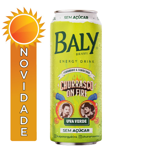 ENERGÉTICO BALY SEM ACÚÇAR 473ML UVA VERDE - FD COM 6 UN