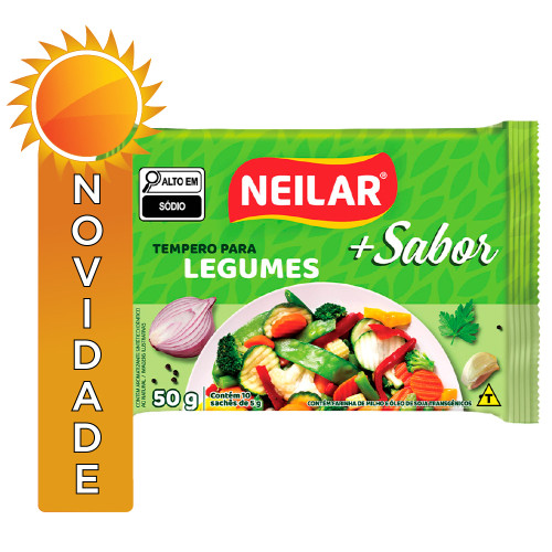 TEMPERO NEILAR MAIS SABOR 50GR LEGUMES - CX COM 36 UN