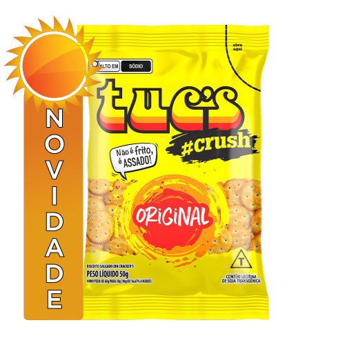 BISCOITO TUC'S CRUSH 50GR TRADICIONAL - CX COM 48 PC
