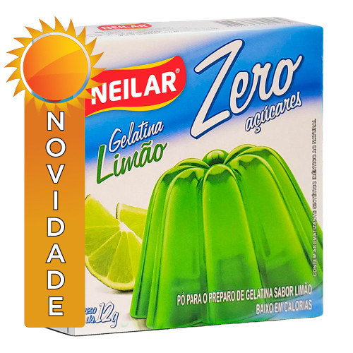 GELATINA ZERO AÇÚCARES NEILAR 12GR LIMÃO - CX COM 24 UN