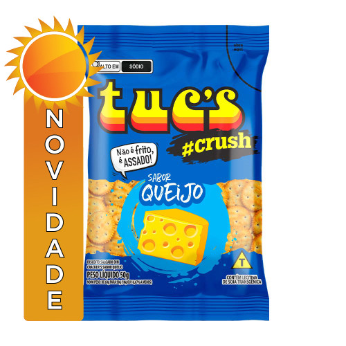 BISCOITO TUC'S CRUSH 50GR QUEIJO - CX COM 48 PC
