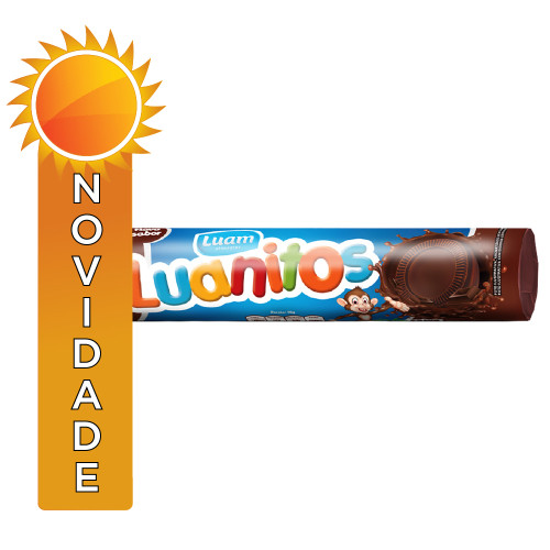 BISCOITO RECHEADO LUANITOS 110GR CHOCOLATE - CX COM 30 UN