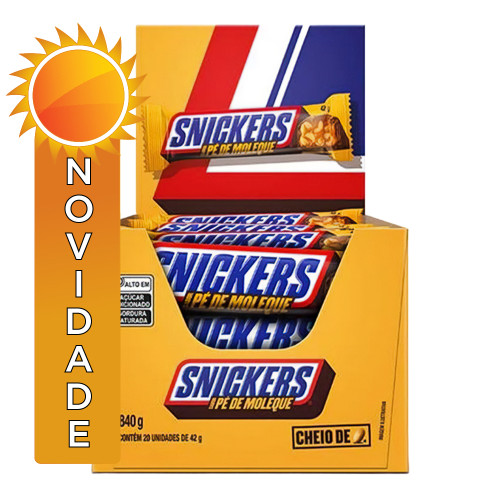 CHOCOLATE SNICKERS 42GR PÉ DE MOLEQUE - DP COM 20 UN
