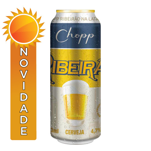 CHOPP RIBEIRÃO 473ML PILSEN LATA - FD COM 12 UN