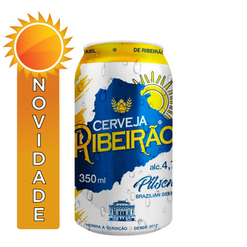 CERVEJA RIBEIRÃO 350ML PILSEN LATA - FD COM 12 UN