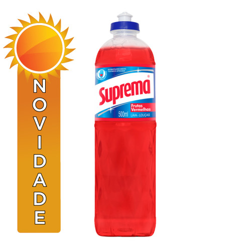 LAVA-LOUÇAS LÍQUIDO SUPREMA 500ML FRUTAS VERMELHAS - CX COM 24 UN