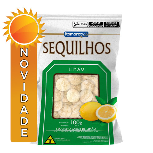 BISCOITO SEQUILHOS ITAMARATY 100GR LIMÃO - CX COM 20 UN