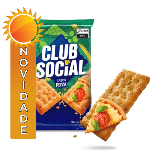 BISCOITO CLUB SOCIAL 141GR PIZZA - CX COM 44 UN