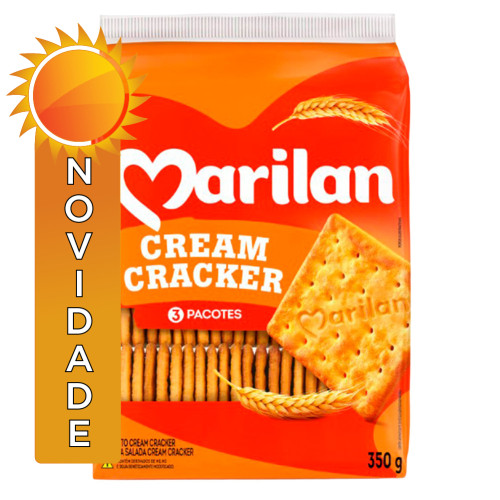 BISCOITO MARILAN 350GR CREAM CRACKER - CX COM 27 UN