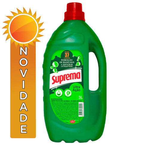 LAVA ROUPAS LÍQUIDO SUPREMA 3 LITROS ULTRA AÇÃO - CX COM 6 UN