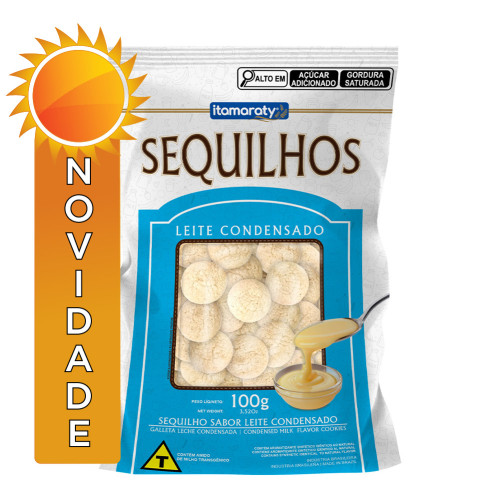 BISCOITO SEQUILHOS ITAMARATY 100GR LEITE CONDENSADO - CX COM 20 UN