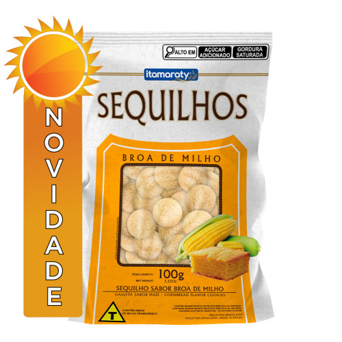 BISCOITO SEQUILHOS ITAMARATY 100GR BROA DE MILHO - CX COM 20 UN