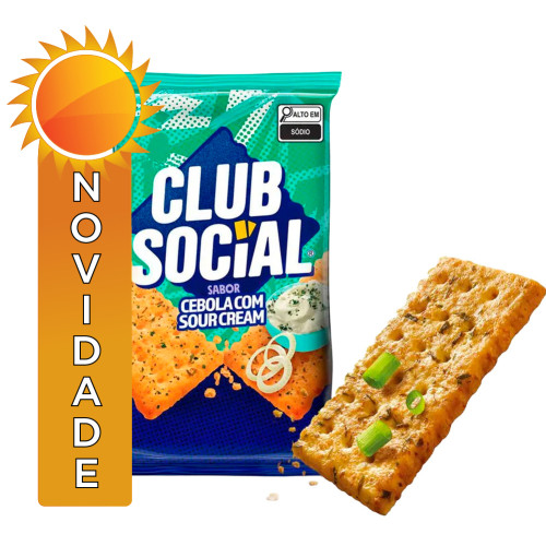 BISCOITO CLUB SOCIAL 141GR CEBOLA COM SOUR CREAM - CX COM 44 UN