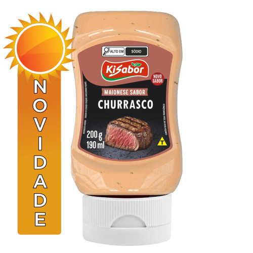 MAIONESE KISABOR 200GR CHURRASCO - CX COM 12 UN