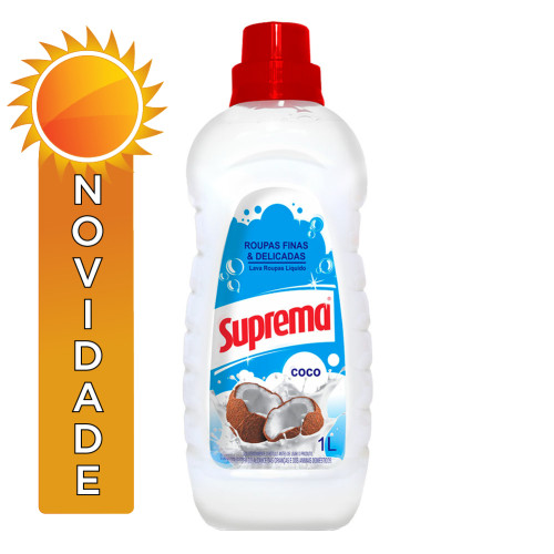 LAVA ROUPAS LÍQUIDO SUPREMA 1 LITRO COCO - CX COM 12 UN