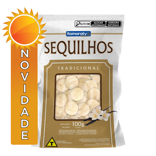 BISCOITO SEQUILHOS ITAMARATY 100GR TRADICIONAL - CX COM 20 UN