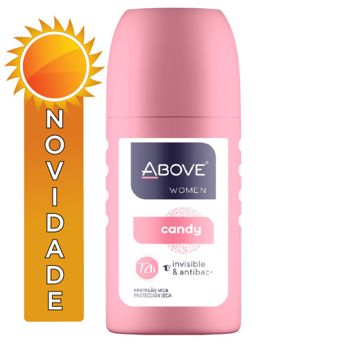 DESODORANTE ROLL-ON ABOVE 72H 50ML CANDY WOMEN - CX COM 12 UN