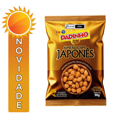 AMENDOIM DADINHO 90GR JAPONÊS - CX COM 24 UN