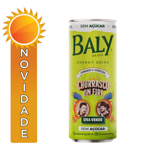 ENERGÉTICO BALY SEM ACÚÇAR 250ML UVA VERDE - FD COM 6 UN
