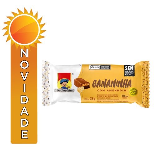 BANANINHA COM AMENDOIM DA TERRINHA 25GR - DP COM 12 UN