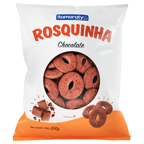 ROSQUINHA ITAMARATY 250GR CHOCOLATE - CX COM 12 UN