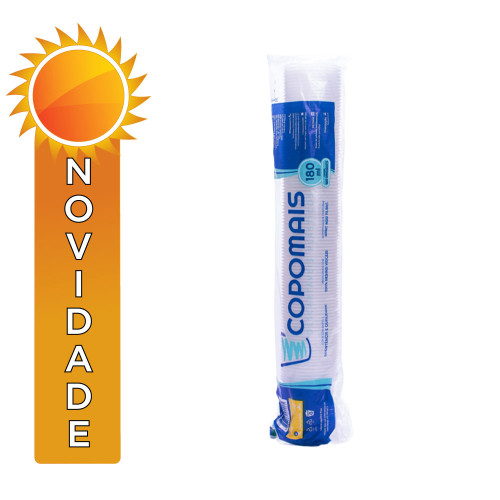 COPO DESCARTÁVEL COPOMAIS 100X180ML BRANCO - CX COM 25 UN