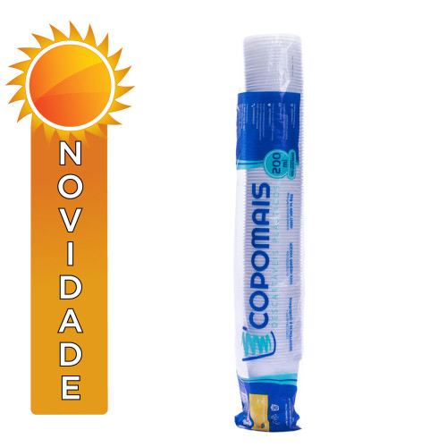COPO DESCARTÁVEL COPOMAIS 100X200ML BRANCO - CX COM 25 UN