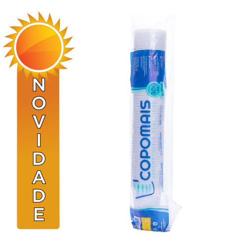 COPO DESCARTÁVEL COPOMAIS 100X300ML BRANCO - CX COM 20 UN