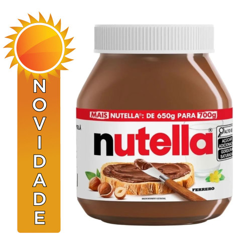CREME DE AVELA NUTELLA 700GR - COM CACAU PT COM 1 UN