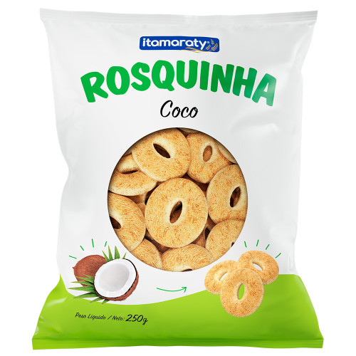 ROSQUINHA ITAMARATY 250GR COCO - CX COM 12 UN