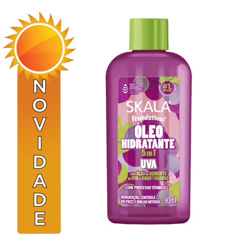 ÓLEO HIDRATANTE CAPILAR SKALA 90ML UVA - CX COM 12 UN